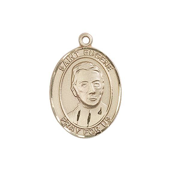 14KT GOLD ST EUGENE DE MAZENOD MEDAL - 3/4" x 1/2"