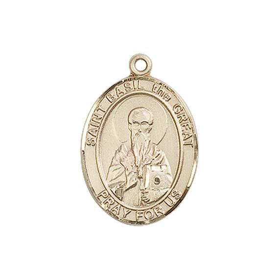 14KT GOLD ST BASIL THE GREAT MEDAL - 3/4" x 1/2"