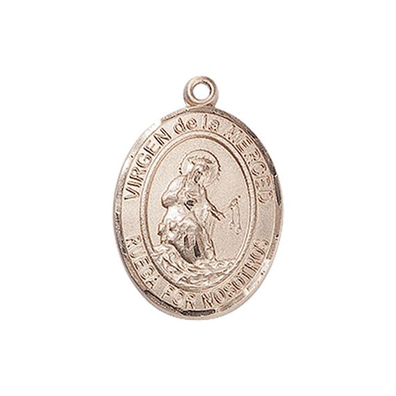 14KT GOLD VIRGEN DE LA MERCED MEDAL