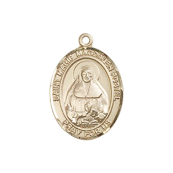 14KT GOLD MARIE MAGDALEN POSTEL MEDAL - 3/4" x 1/2"