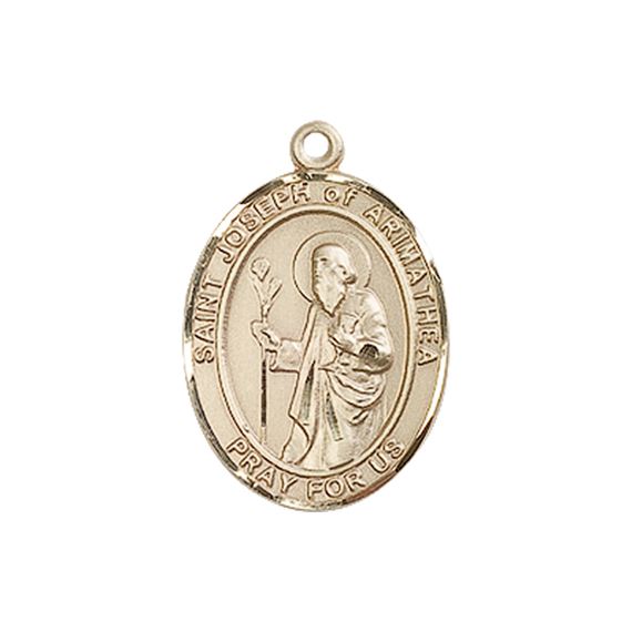 14KT GOLD ST JOSEPH OF ARIMATHEA MEDAL - 3/4" x 1/2"