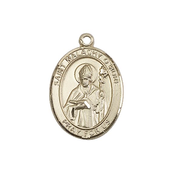 14KT GOLD ST MALACHY O'MORE MEDAL - 3/4" x 1/2"