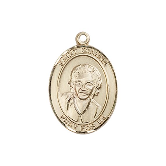 14KT GOLD ST GIANNA MEDAL - 3/4" x 1/2"