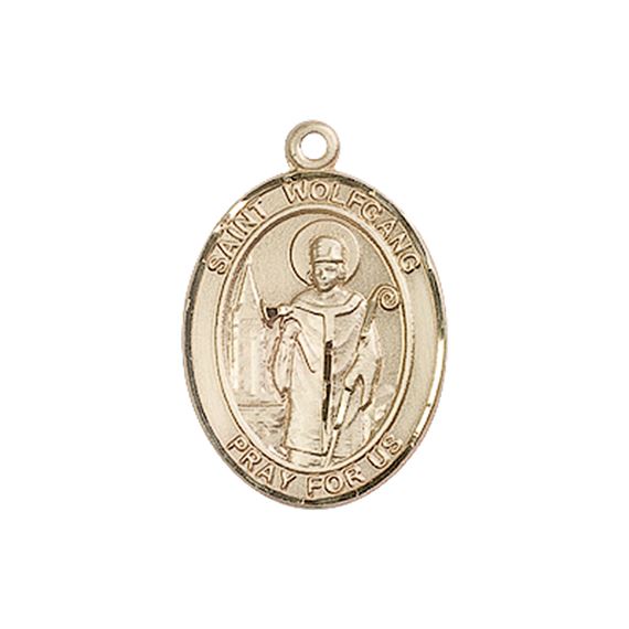 14KT GOLD ST WOLFGANG MEDAL - 3/4" x 1/2"