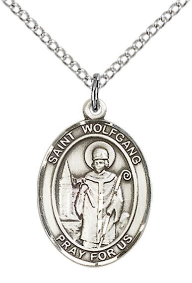 STERLING SILVER ST WOLFGANG PENDANT WITH CHAIN - 3/4" x 1/2"