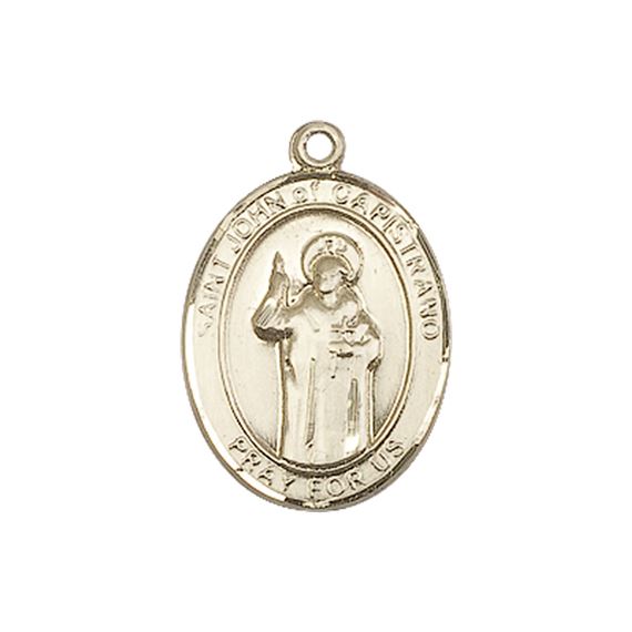 14KT GOLD ST JOHN OF CAPISTRANO MEDAL - 3/4" x 1/2"