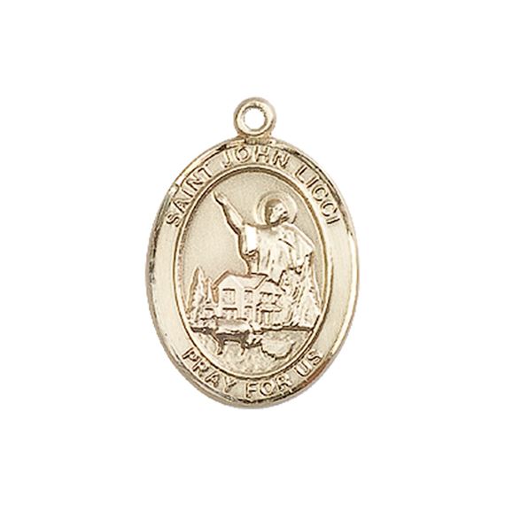 14KT GOLD ST JOHN LICCI MEDAL - 3/4" x 1/2"