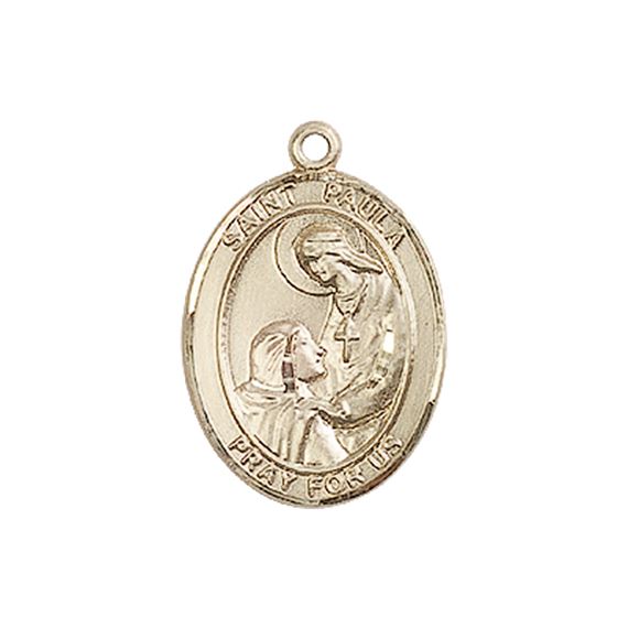 14KT GOLD ST PAULA MEDAL - 3/4" x 1/2"