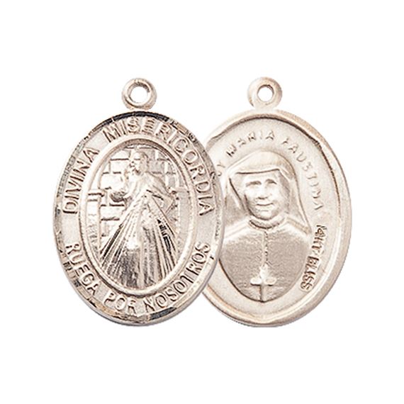 14KT GOLD DIVINA MISERICORDIA MEDAL