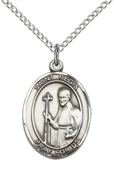 STERLING SILVER ST REGIS PENDANT WITH CHAIN - 3/4" x 1/2"
