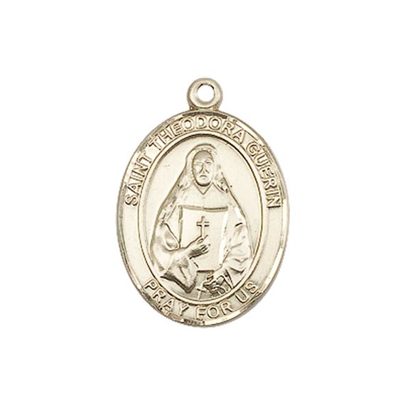 14KT GOLD ST THEODORA MEDAL - 3/4" x 1/2"