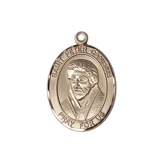 14KT GOLD ST PETER CANISIUS MEDAL - 3/4" x 1/2"