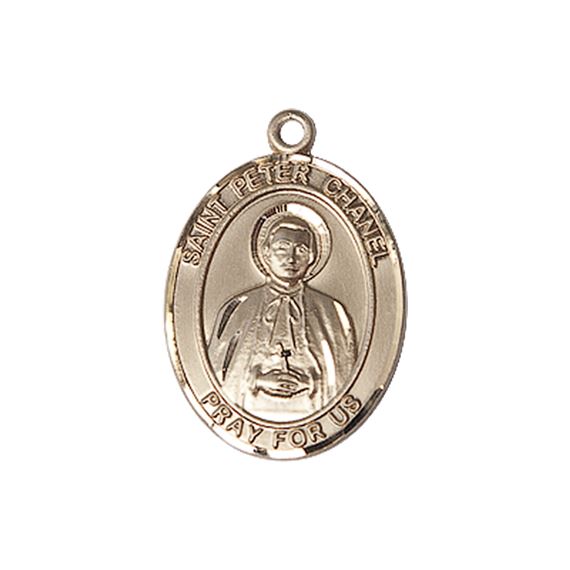 14KT GOLD ST PETER CHANEL MEDAL - 3/4" x 1/2"