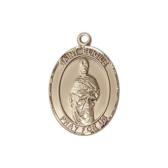 14KT GOLD ST ELIGIUS MEDAL - 3/4" x 1/2"