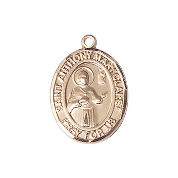 14KT GOLD ST ANTHONY MARY CLARET MEDAL - 3/4" x 1/2"