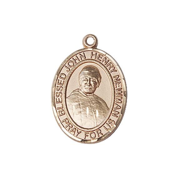 14KT GOLD BLESSED JOHN HENRY NEWMAN MEDAL - 3/4" x 1/2"