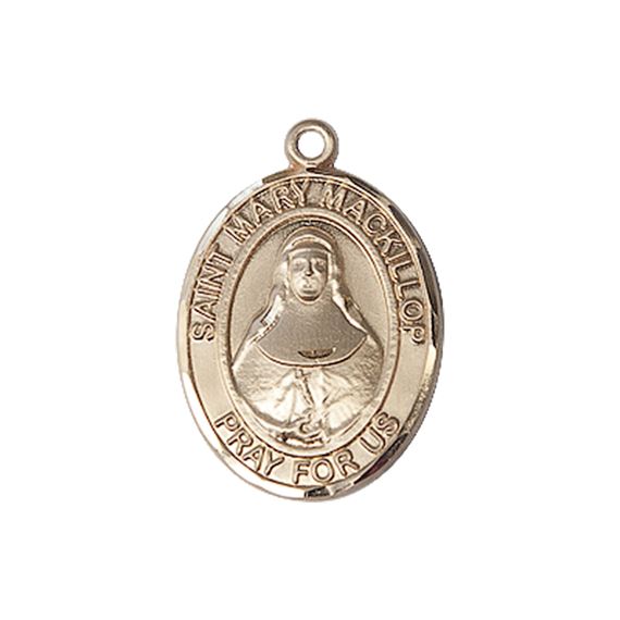 14KT GOLD ST MARY MACKILLOP MEDAL - 3/4" x 1/2"
