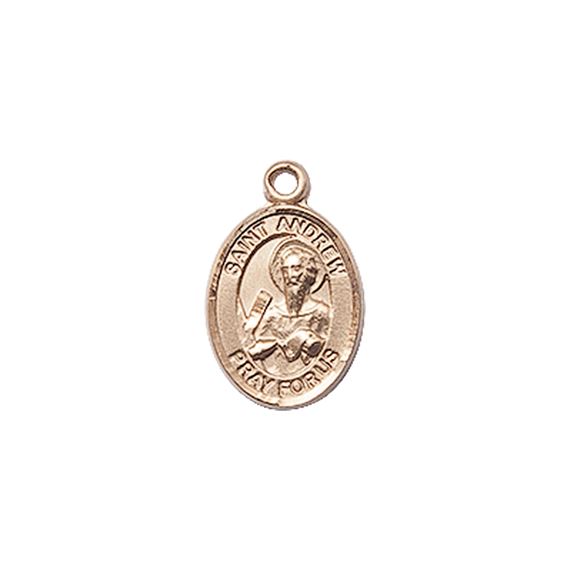 14KT GOLD ST ANDREW THE APOSTLE MEDAL - 1/2" x 1/4"