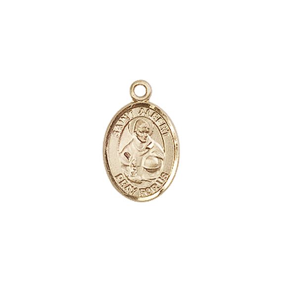 14KT GOLD ST ALBERT THE GREAT MEDAL - 1/2" x 1/4"