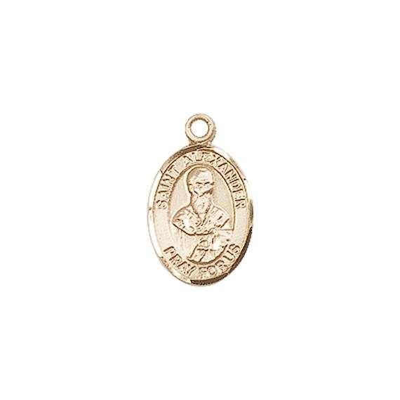 14KT GOLD ST ALEXANDER SAULI MEDAL - 1/2" x 1/4"