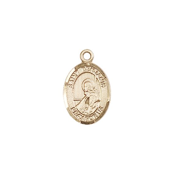 14KT GOLD ST BENJAMIN MEDAL - 1/2" x 1/4"