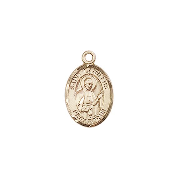 14KT GOLD ST CAMILLUS OF LELLIS MEDAL - 1/2" x 1/4"