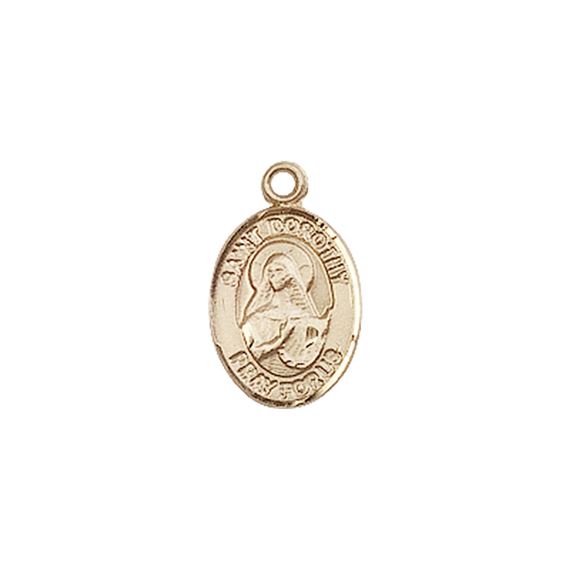 14KT GOLD ST DOROTHY MEDAL - 1/2" x 1/4"