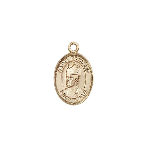 14KT GOLD ST EDWARD THE CONFESSOR MEDAL - 1/2" x 1/4"