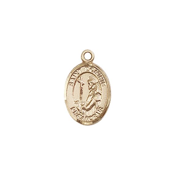 14KT GOLD ST DOMINIC DE GUZMAN MEDAL - 1/2" x 1/4"