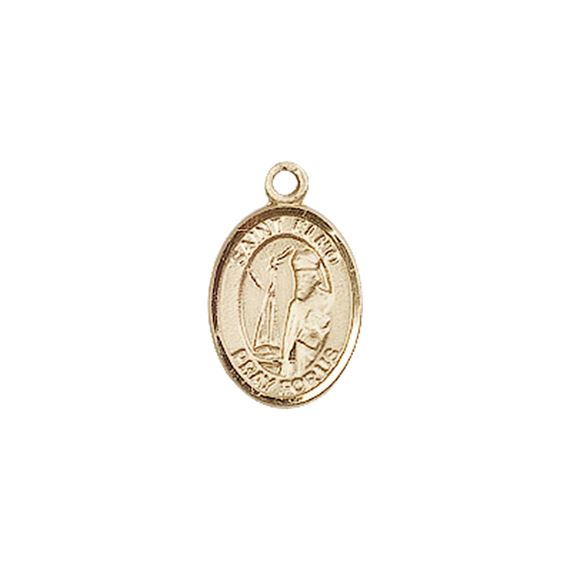 14KT GOLD ST ELMO MEDAL - 1/2" x 1/4"