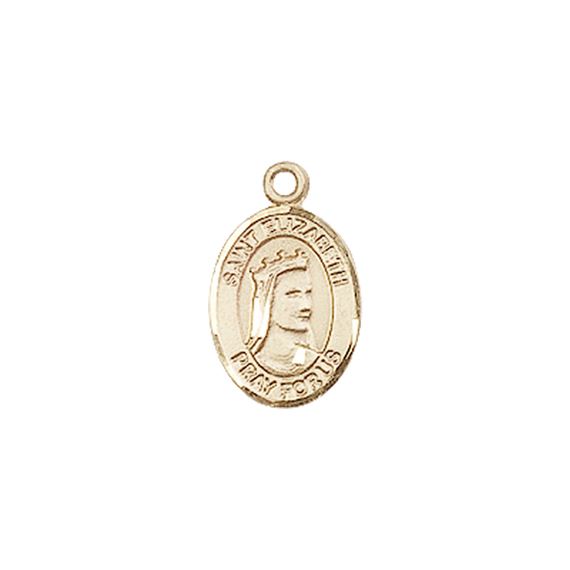 14KT GOLD ST ELIZABETH OF HUNGARY MEDAL - 1/2" x 1/4"