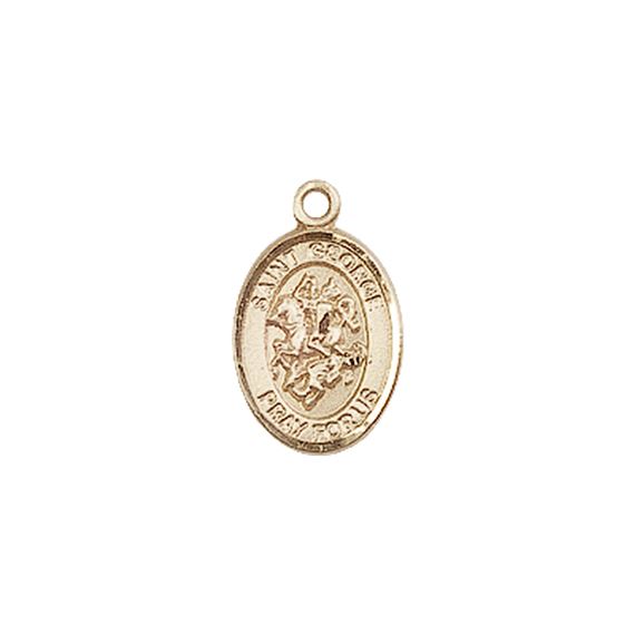 14KT GOLD ST GEORGE MEDAL - 1/2" x 1/4"