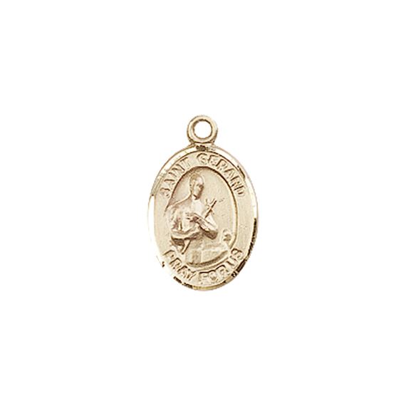14KT GOLD ST GERARD MAJELLA MEDAL - 1/2" x 1/4"