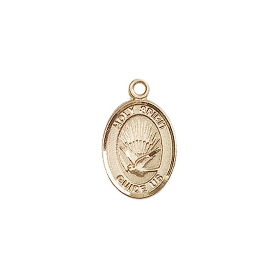 14KT GOLD HOLY SPIRIT MEDAL - 1/2" x 1/4"