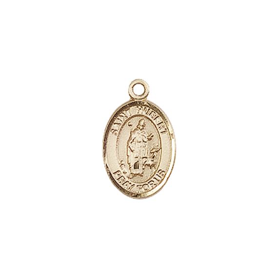14KT GOLD ST HUBERT OF LIEGE MEDAL - 1/2" x 1/4"