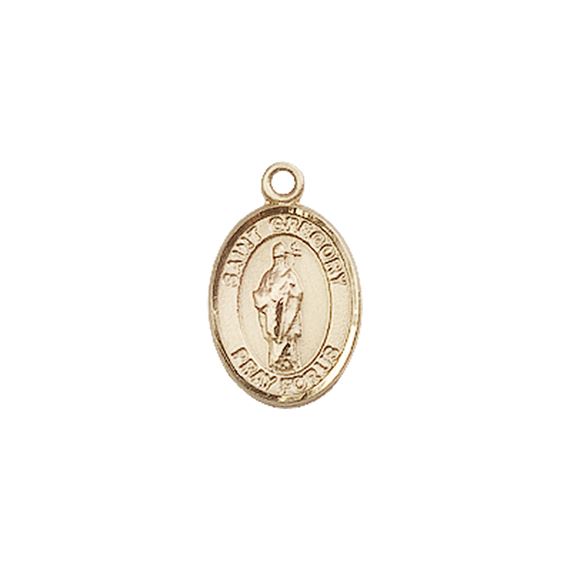 14KT GOLD ST GREGORY THE GREAT MEDAL - 1/2" x 1/4"