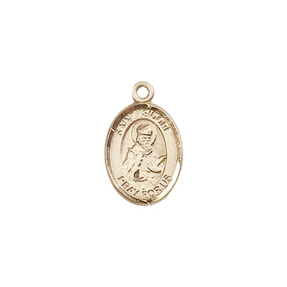 14KT GOLD ST ISIDORE OF SEVILLE MEDAL - 1/2" x 1/4"