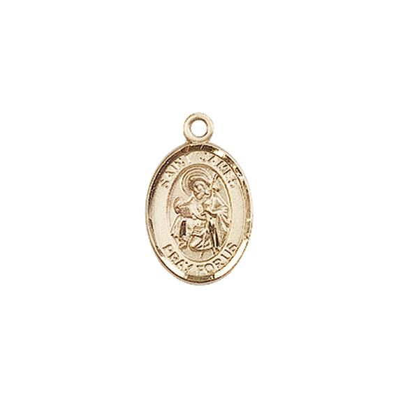 14KT GOLD ST JAMES THE GREATER MEDAL - 1/2" x 1/4"