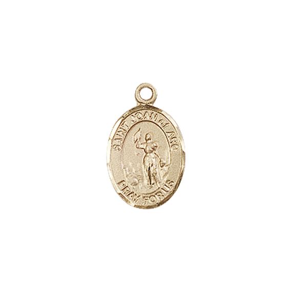 14KT GOLD ST JOAN OF ARC MEDAL - 1/2" x 1/4"