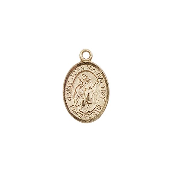 14KT GOLD ST JOHN THE BAPTIST MEDAL - 1/2" x 1/4"