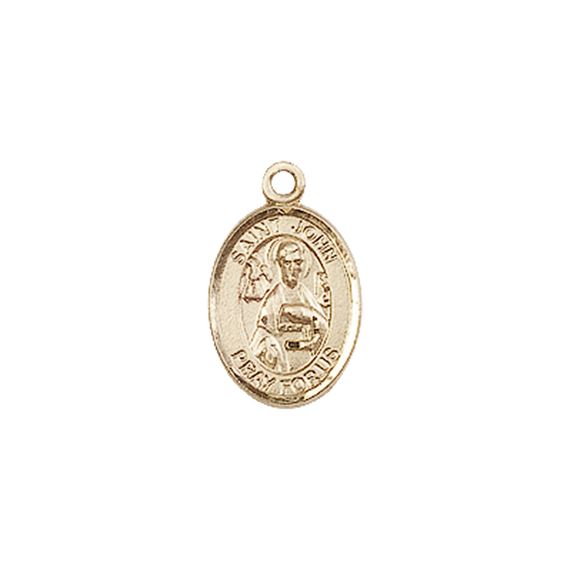 14KT GOLD ST JOHN THE APOSTLE MEDAL - 1/2" x 1/4"