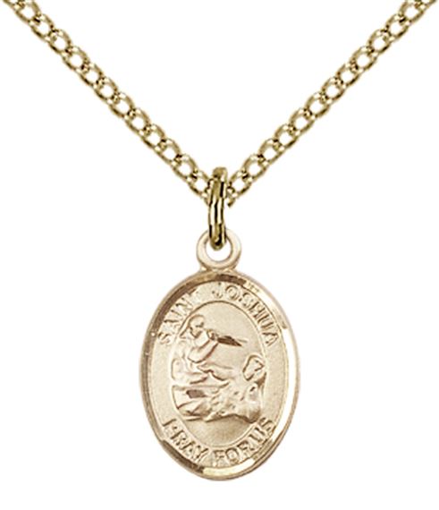 14KT GOLD FILLED ST JOSHUA PENDANT WITH CHAIN - 1/2" x 1/4"