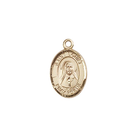 14KT GOLD ST LOUISE DE MARILLAC MEDAL - 1/2" x 1/4"