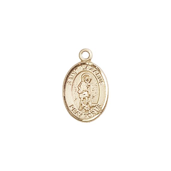 14KT GOLD ST LAZARUS MEDAL - 1/2" x 1/4"