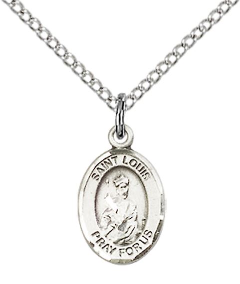 STERLING SILVER ST LOUIS PENDANT WITH CHAIN - 1/2" x 1/4"