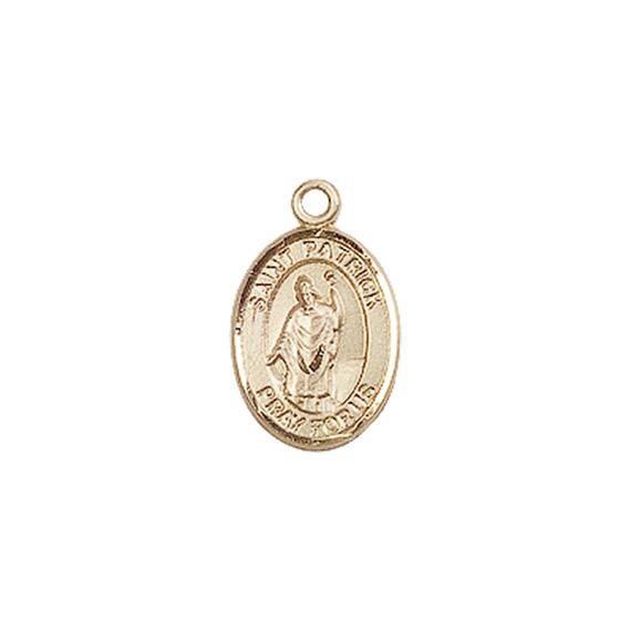 14KT GOLD ST PATRICK MEDAL - 1/2" x 1/4"