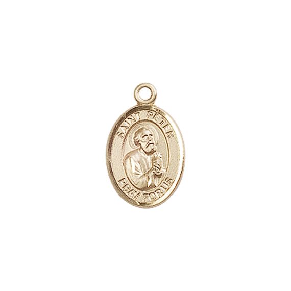 14KT GOLD ST PETER THE APOSTLE MEDAL - 1/2" x 1/4"