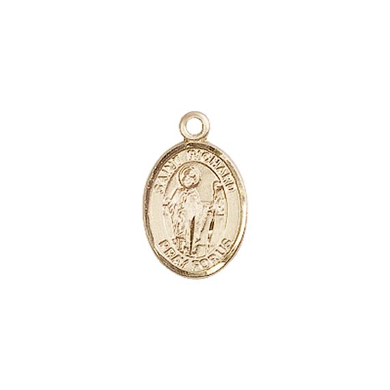14KT GOLD ST RICHARD MEDAL - 1/2" x 1/4"