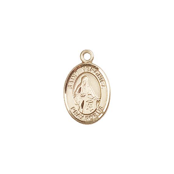 14KT GOLD ST VERONICA MEDAL - 1/2" x 1/4"