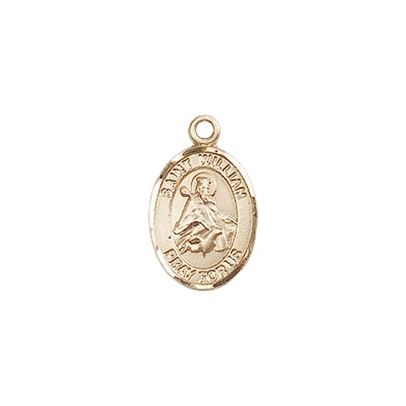 14KT GOLD ST WILLIAM OF ROCHESTER MEDAL - 1/2" x 1/4"